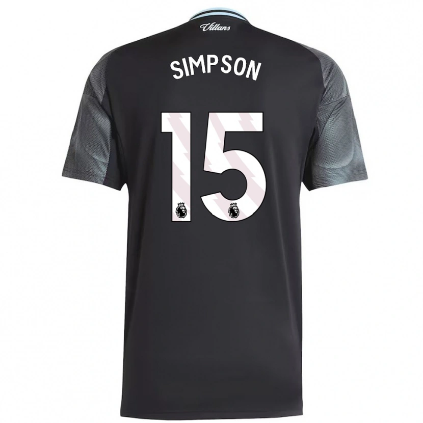 Danxen Damen Ewan Simpson #15 Schwarz Himmelblau Auswärtstrikot Trikot 2025/26 T-Shirt Österreich