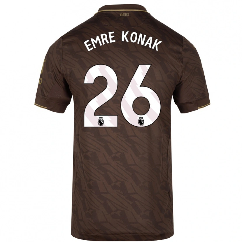 Danxen Damen Yunus Emre Konak #26 Braun Gold Auswärtstrikot Trikot 2025/26 T-Shirt Österreich