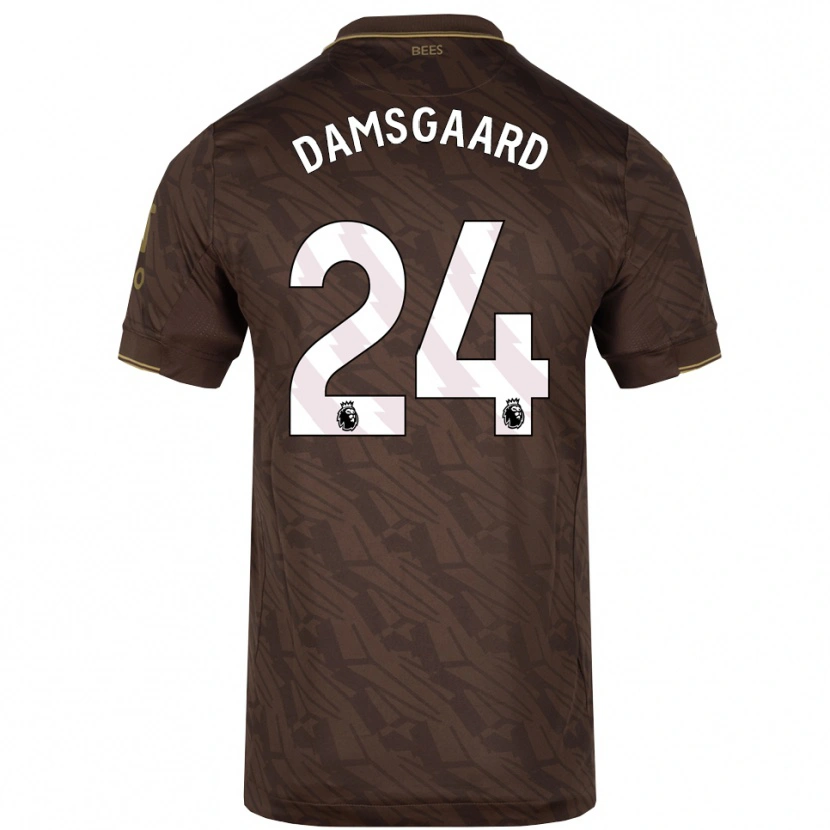 Danxen Damen Mikkel Damsgaard #24 Braun Gold Auswärtstrikot Trikot 2025/26 T-Shirt Österreich
