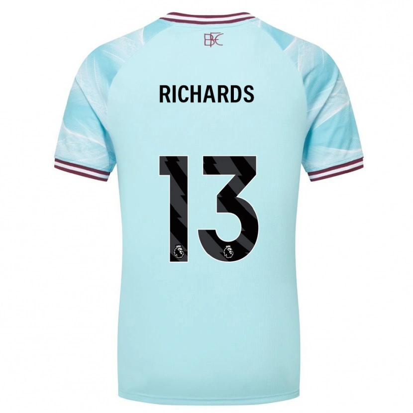 Danxen Damen Jade Richards #13 Himmelblau Burgunderrot Auswärtstrikot Trikot 2025/26 T-Shirt Österreich