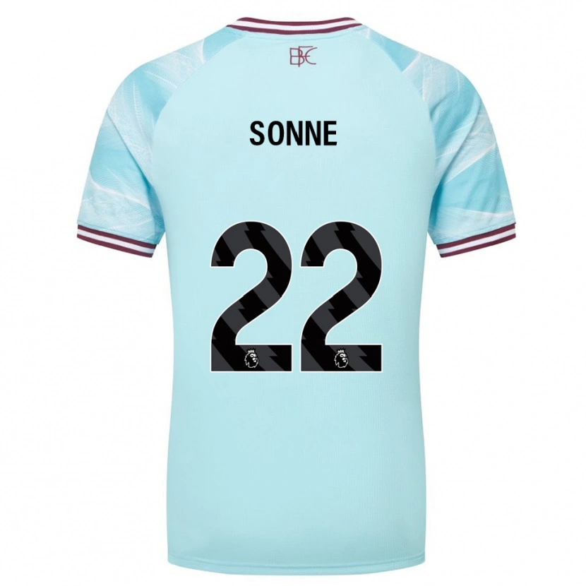 Danxen Damen Oliver Sonne #22 Himmelblau Burgunderrot Auswärtstrikot Trikot 2025/26 T-Shirt Österreich