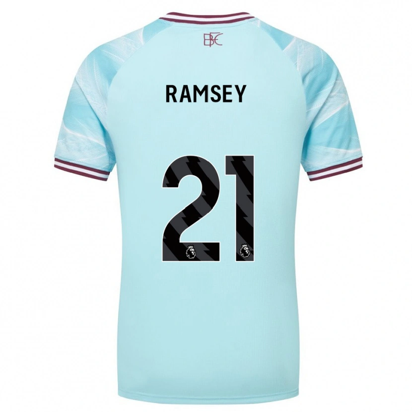 Danxen Damen Aaron Ramsey #21 Himmelblau Burgunderrot Auswärtstrikot Trikot 2025/26 T-Shirt Österreich