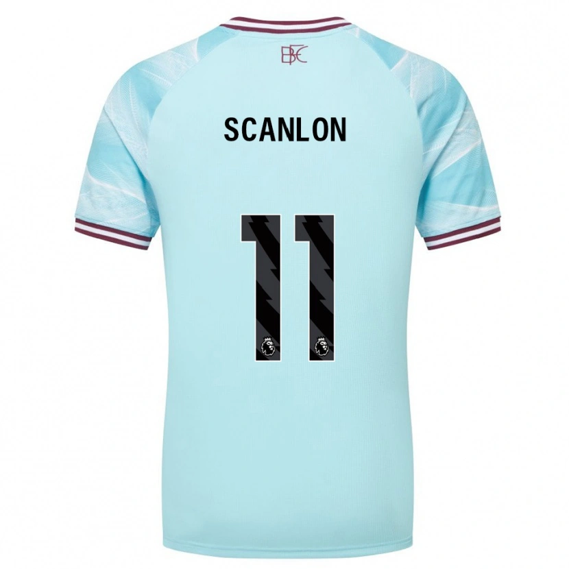 Danxen Damen Luca Scanlon #11 Himmelblau Burgunderrot Auswärtstrikot Trikot 2025/26 T-Shirt Österreich