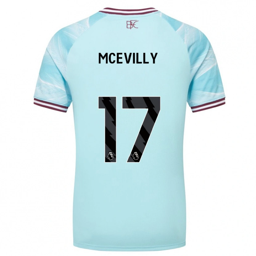 Danxen Damen Jack Mcevilly #17 Himmelblau Burgunderrot Auswärtstrikot Trikot 2025/26 T-Shirt Österreich