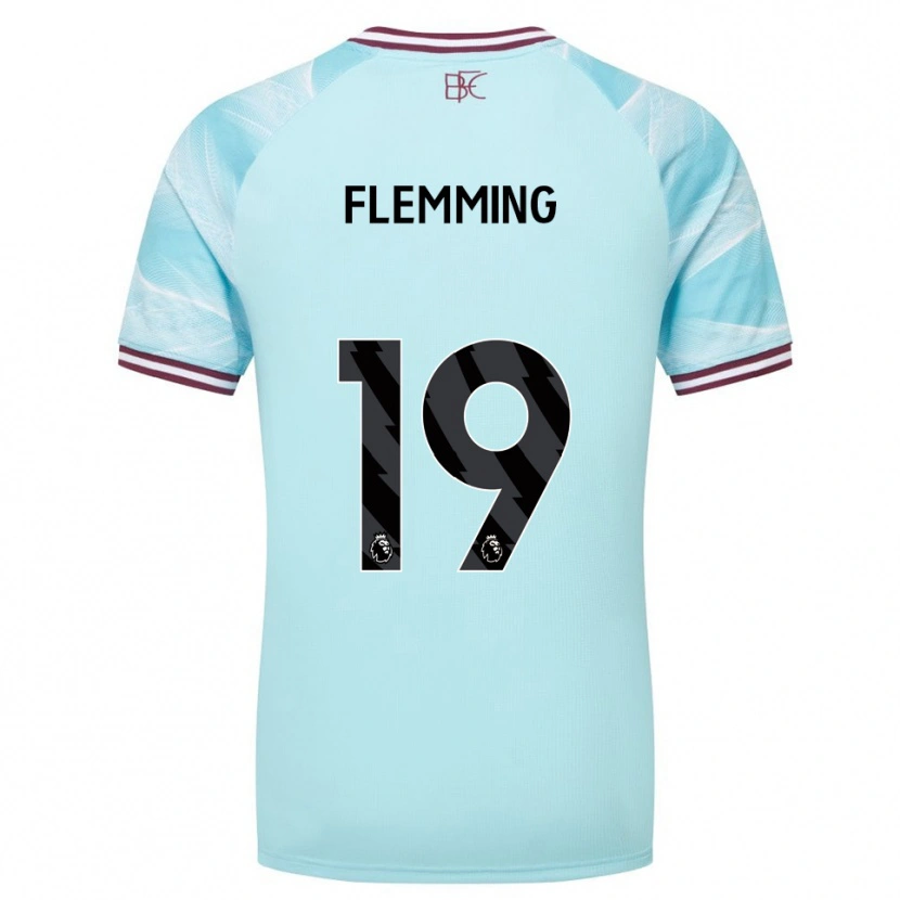 Danxen Damen Zian Flemming #19 Himmelblau Burgunderrot Auswärtstrikot Trikot 2025/26 T-Shirt Österreich