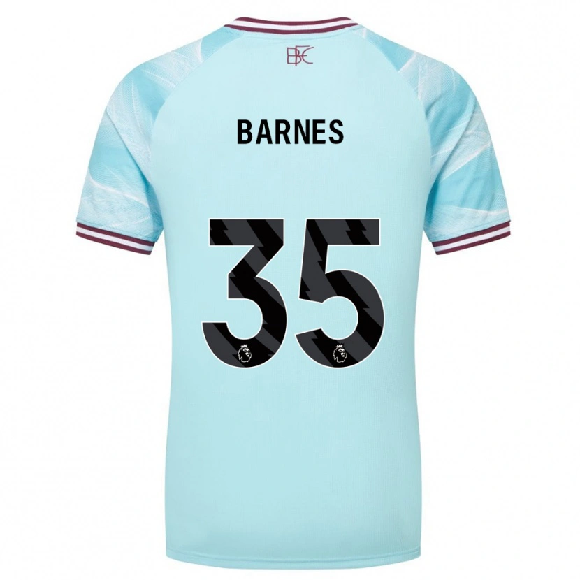 Danxen Damen Ashley Barnes #35 Himmelblau Burgunderrot Auswärtstrikot Trikot 2025/26 T-Shirt Österreich