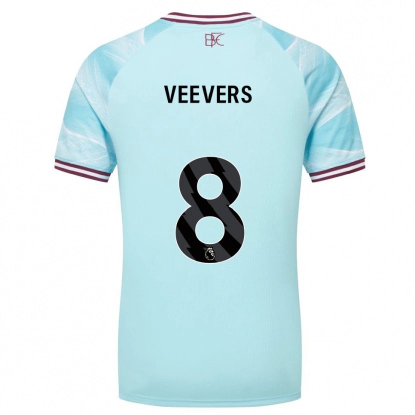 Danxen Damen Charlie Veevers #8 Himmelblau Burgunderrot Auswärtstrikot Trikot 2025/26 T-Shirt Österreich