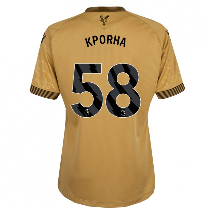 Danxen Damen Caleb Kporha #58 Gold Schwarz Auswärtstrikot Trikot 2025/26 T-Shirt Österreich