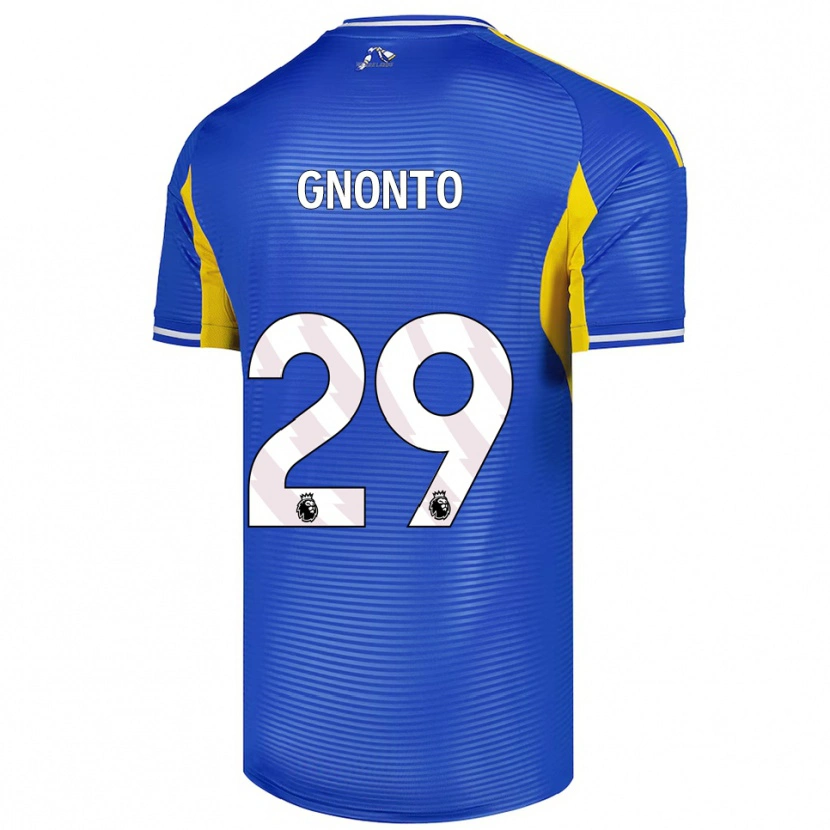 Danxen Damen Wilfried Gnonto #29 Blau Gelb Auswärtstrikot Trikot 2025/26 T-Shirt Österreich