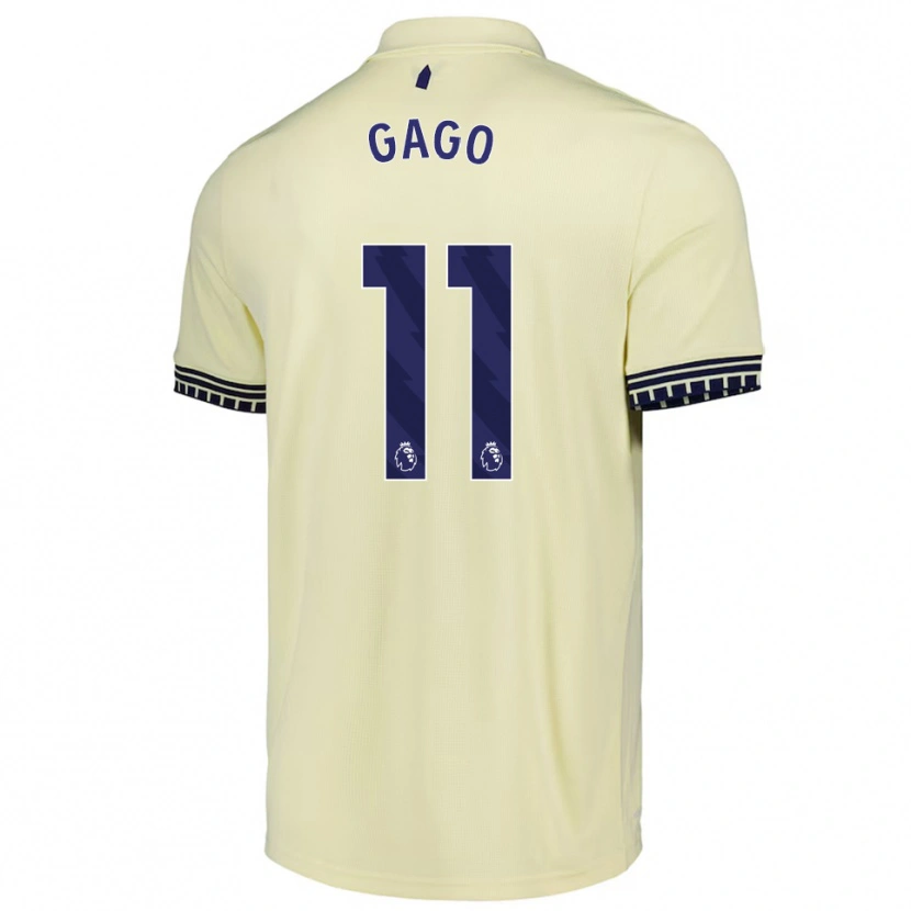 Danxen Damen Kelly Gago #11 Creme Weiß Schwarz Auswärtstrikot Trikot 2025/26 T-Shirt Österreich