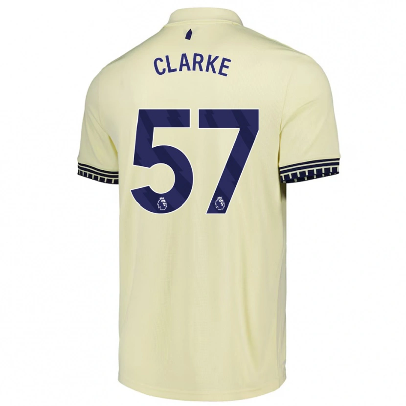 Danxen Damen Justin Clarke #57 Creme Weiß Schwarz Auswärtstrikot Trikot 2025/26 T-Shirt Österreich