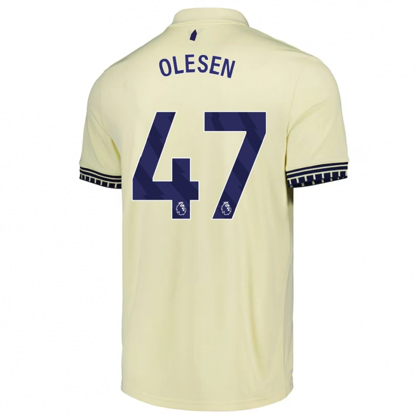 Danxen Damen Karoline Olesen #47 Creme Weiß Schwarz Auswärtstrikot Trikot 2025/26 T-Shirt Österreich