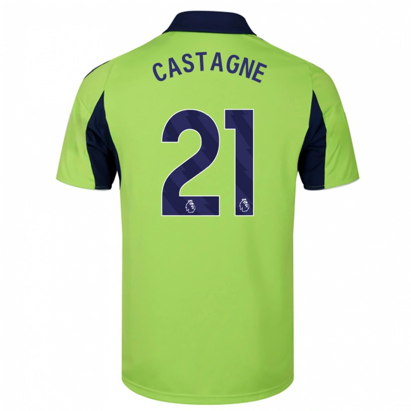 Danxen Damen Timothy Castagne #21 Grün Marineblau Weiß Auswärtstrikot Trikot 2025/26 T-Shirt Österreich