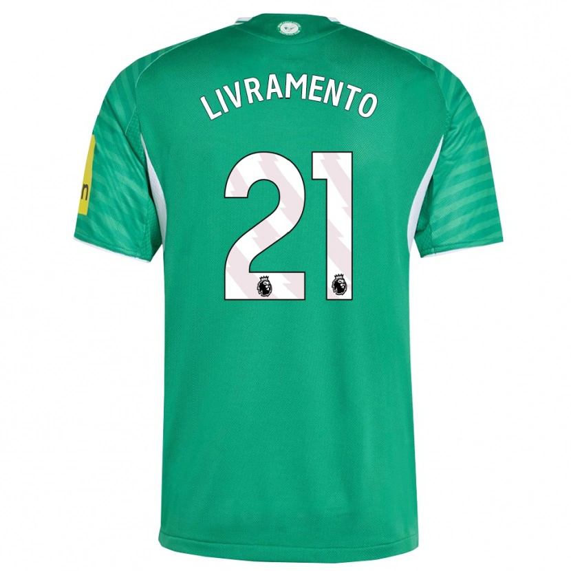 Danxen Damen Tino Livramento #21 Grün Weiß Auswärtstrikot Trikot 2025/26 T-Shirt Österreich