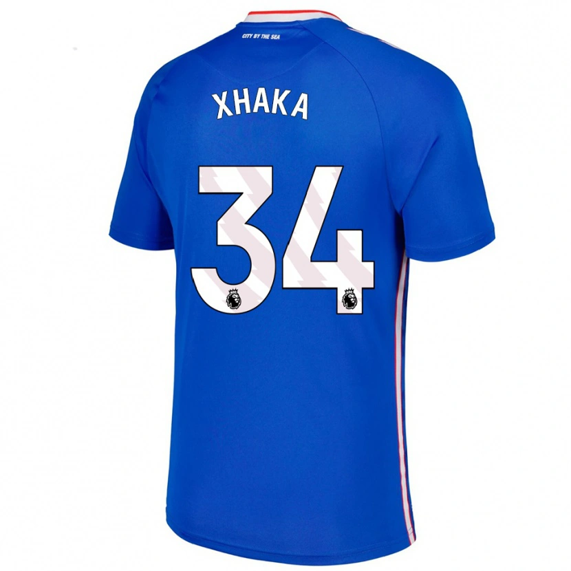 Danxen Damen Granit Xhaka #34 Blau Weiß Auswärtstrikot Trikot 2025/26 T-Shirt Österreich