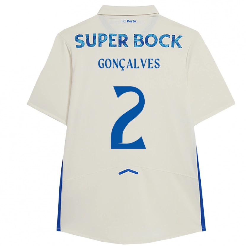 Danxen Damen Ema Gonçalves #2 Weiß Blau Ausweichtrikot Trikot 2025/26 T-Shirt Österreich