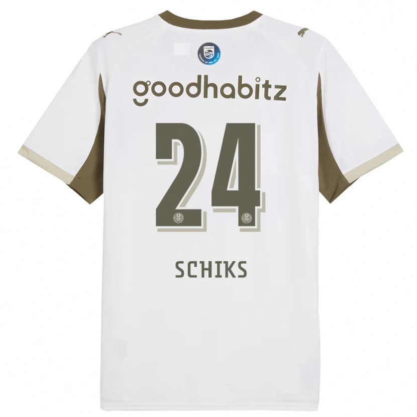 Danxen Damen Niek Schiks #24 Weiß Grau Ausweichtrikot Trikot 2025/26 T-Shirt Österreich
