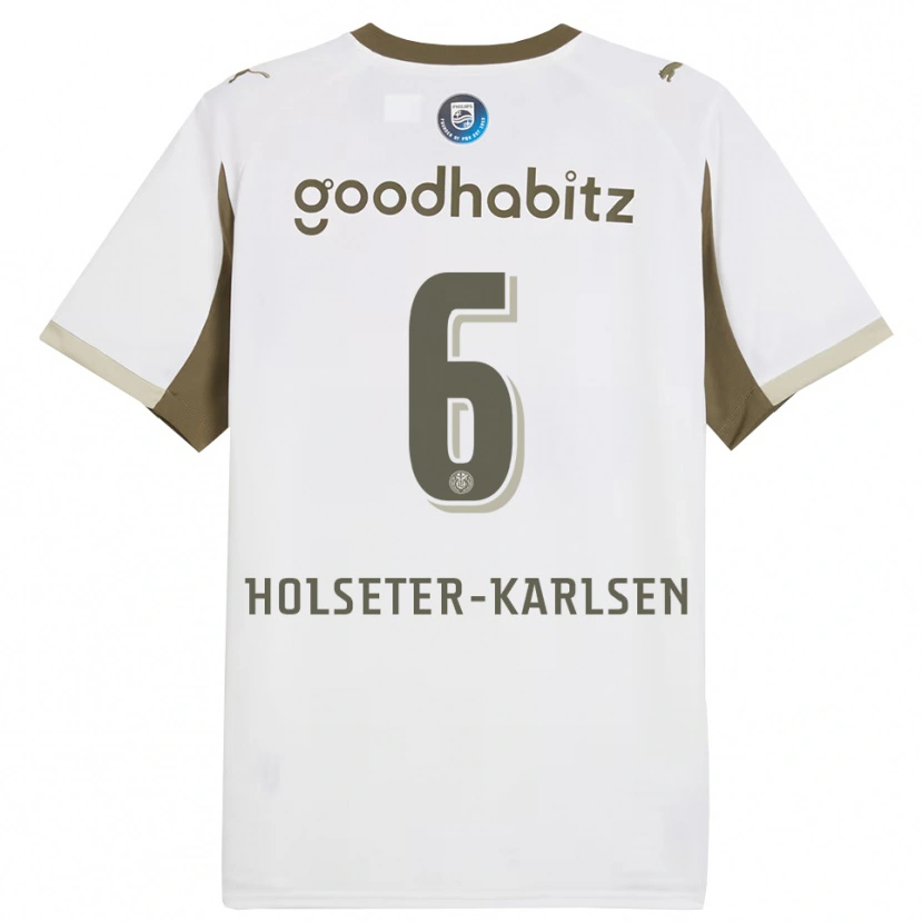 Danxen Damen Philip Holseter-Karlsen #6 Weiß Grau Ausweichtrikot Trikot 2025/26 T-Shirt Österreich