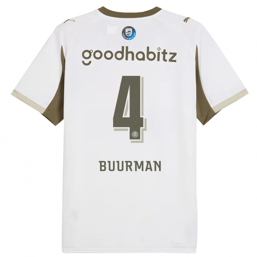 Danxen Damen Veerle Buurman #4 Weiß Grau Ausweichtrikot Trikot 2025/26 T-Shirt Österreich
