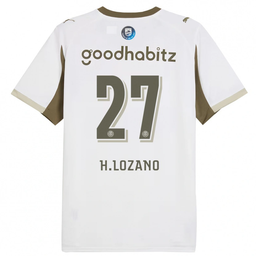 Danxen Damen Hirving Lozano #27 Weiß Grau Ausweichtrikot Trikot 2025/26 T-Shirt Österreich