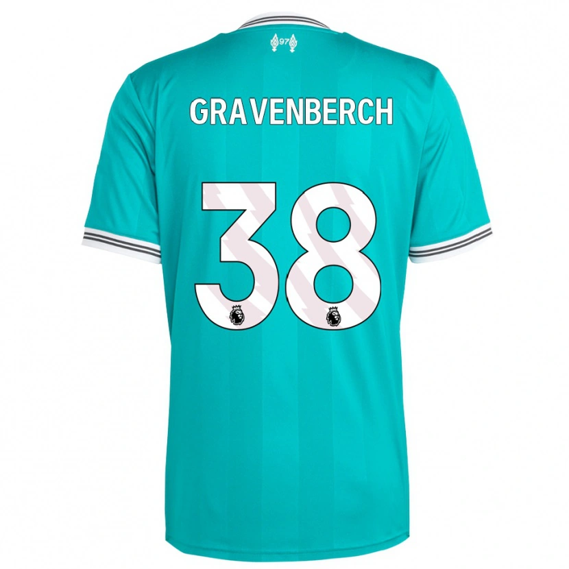 Danxen Damen Ryan Gravenberch #38 Grün Weiß Ausweichtrikot Trikot 2025/26 T-Shirt Österreich
