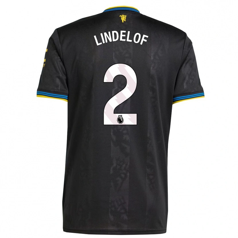 Danxen Damen Victor Lindelof #2 Schwarz Gelb Blau Ausweichtrikot Trikot 2025/26 T-Shirt Österreich