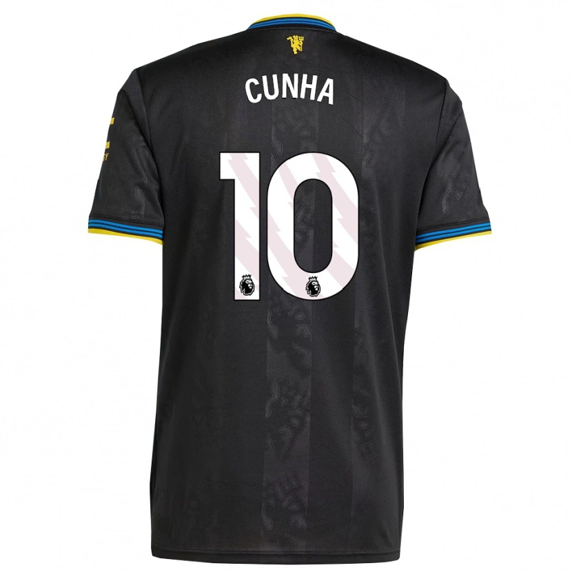 Danxen Damen Matheus Cunha #10 Schwarz Gelb Blau Ausweichtrikot Trikot 2025/26 T-Shirt Österreich