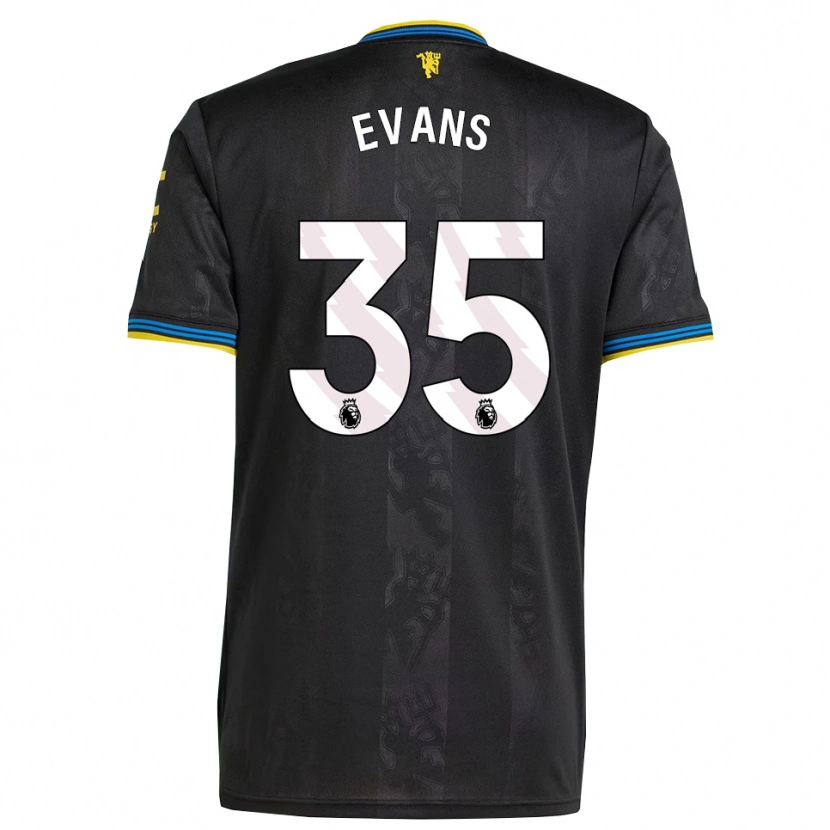 Danxen Damen Jonny Evans #35 Schwarz Gelb Blau Ausweichtrikot Trikot 2025/26 T-Shirt Österreich