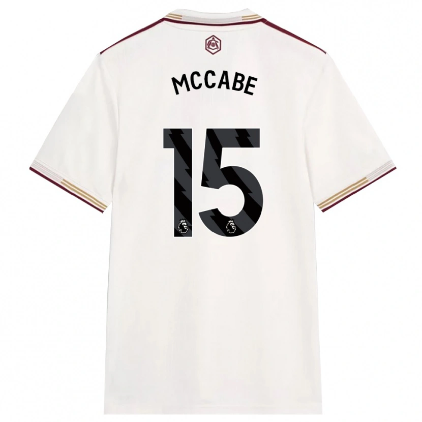Danxen Damen Katie Mccabe #15 Creme Weiß Burgunderrot Ausweichtrikot Trikot 2025/26 T-Shirt Österreich