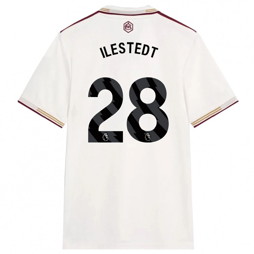 Danxen Damen Amanda Ilestedt #28 Creme Weiß Burgunderrot Ausweichtrikot Trikot 2025/26 T-Shirt Österreich