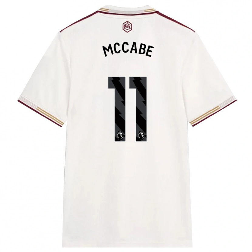 Danxen Damen Katie Mccabe #11 Creme Weiß Burgunderrot Ausweichtrikot Trikot 2025/26 T-Shirt Österreich