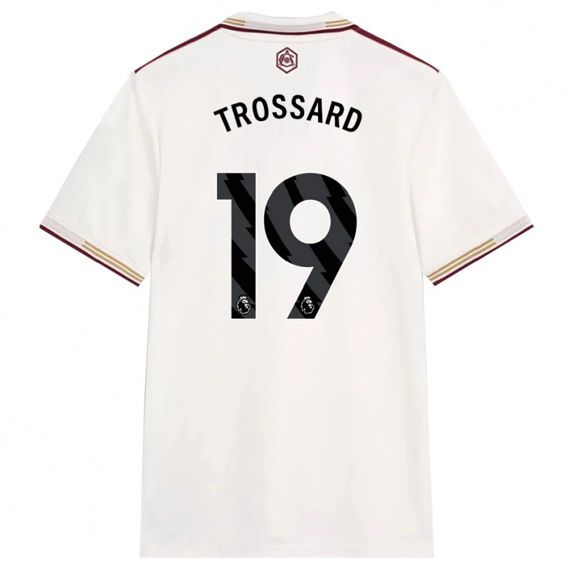 Danxen Damen Leandro Trossard #19 Creme Weiß Burgunderrot Ausweichtrikot Trikot 2025/26 T-Shirt Österreich