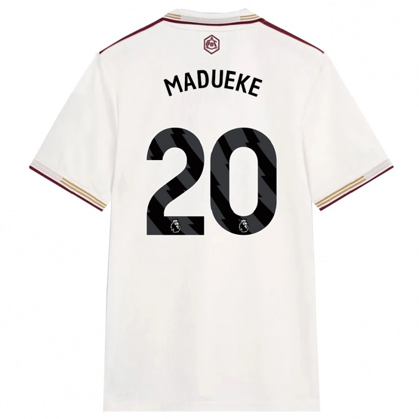 Danxen Damen Noni Madueke #20 Creme Weiß Burgunderrot Ausweichtrikot Trikot 2025/26 T-Shirt Österreich
