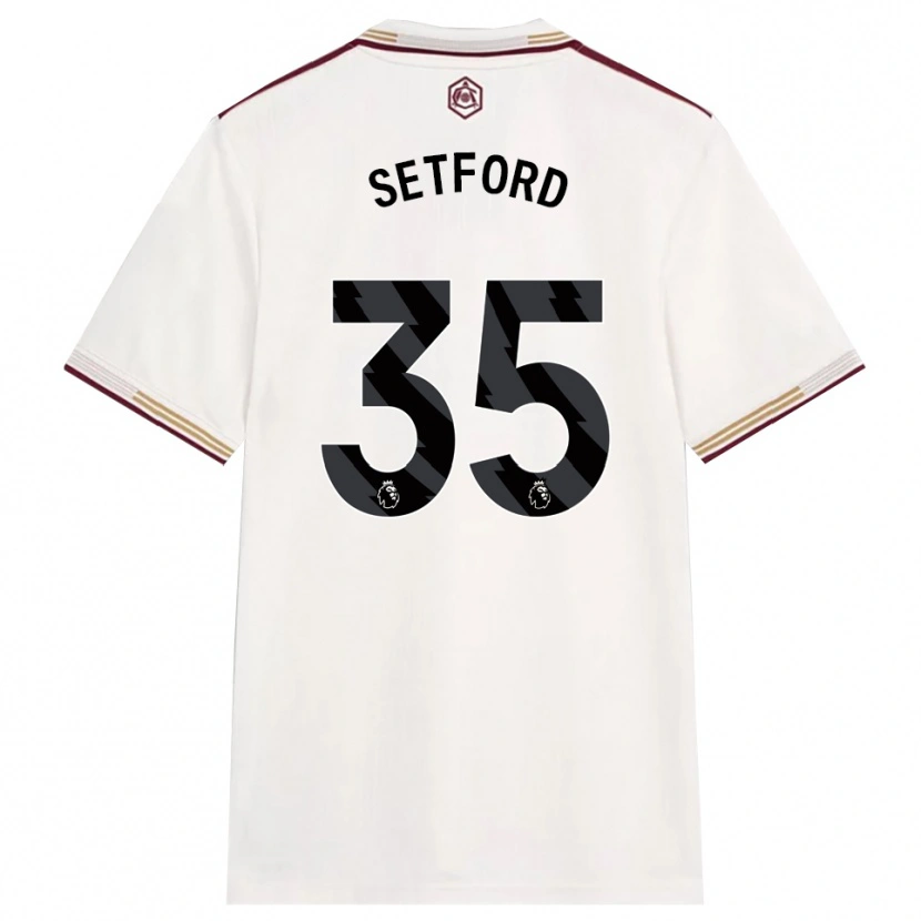 Danxen Damen Tommy Setford #35 Creme Weiß Burgunderrot Ausweichtrikot Trikot 2025/26 T-Shirt Österreich