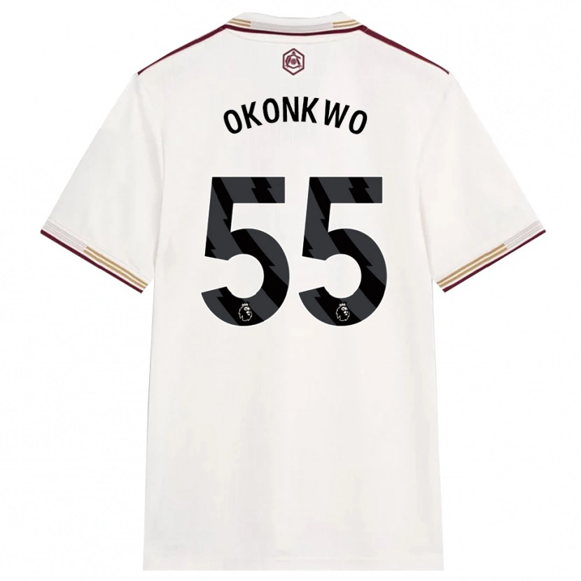 Danxen Damen Brian Okonkwo #55 Creme Weiß Burgunderrot Ausweichtrikot Trikot 2025/26 T-Shirt Österreich