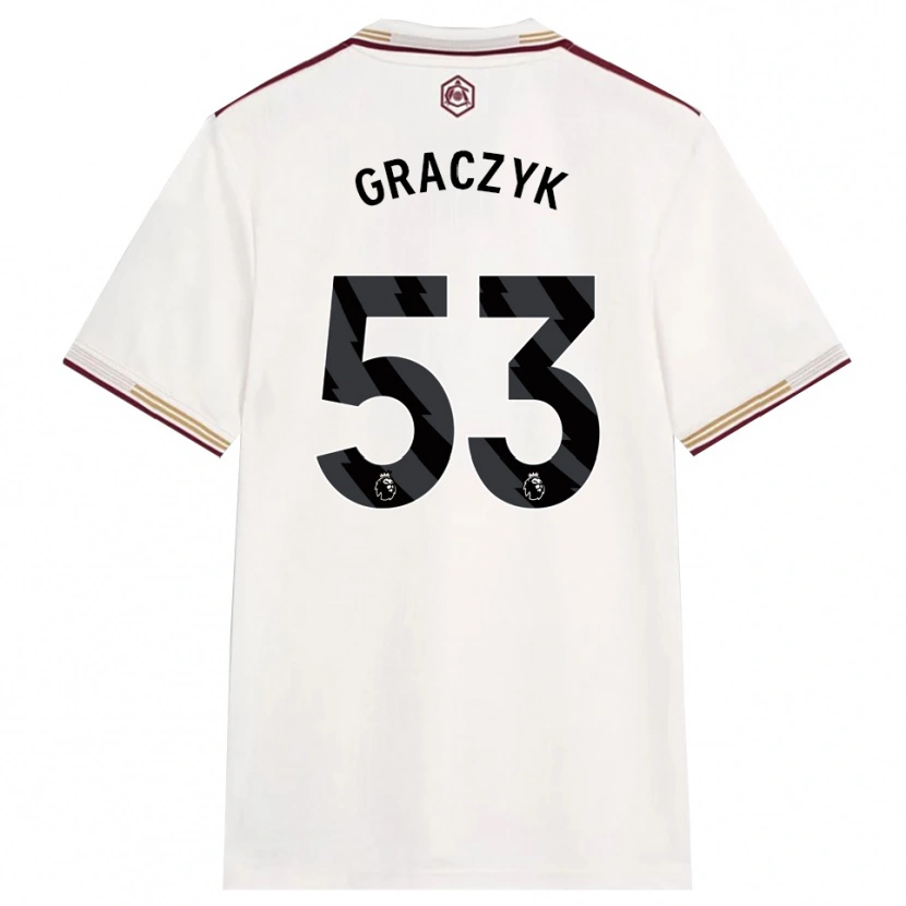 Danxen Damen Hubert Graczyk #53 Creme Weiß Burgunderrot Ausweichtrikot Trikot 2025/26 T-Shirt Österreich