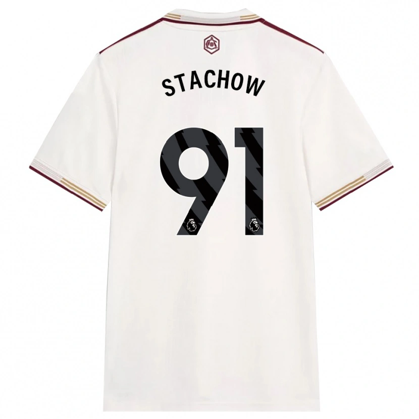 Danxen Damen Patrick Stachow #91 Creme Weiß Burgunderrot Ausweichtrikot Trikot 2025/26 T-Shirt Österreich