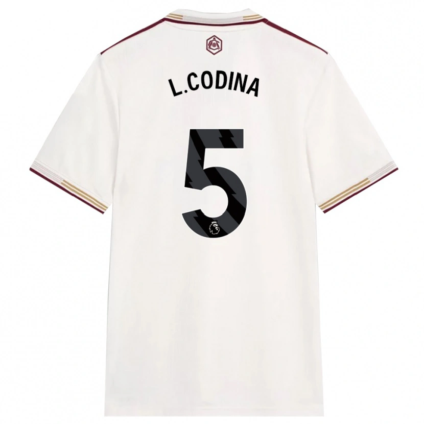 Danxen Damen Laia Codina #5 Creme Weiß Burgunderrot Ausweichtrikot Trikot 2025/26 T-Shirt Österreich