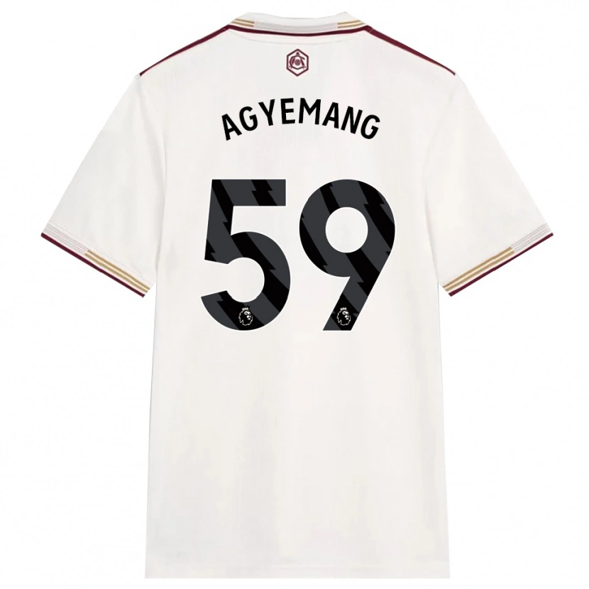 Danxen Damen Michelle Agyemang #59 Creme Weiß Burgunderrot Ausweichtrikot Trikot 2025/26 T-Shirt Österreich