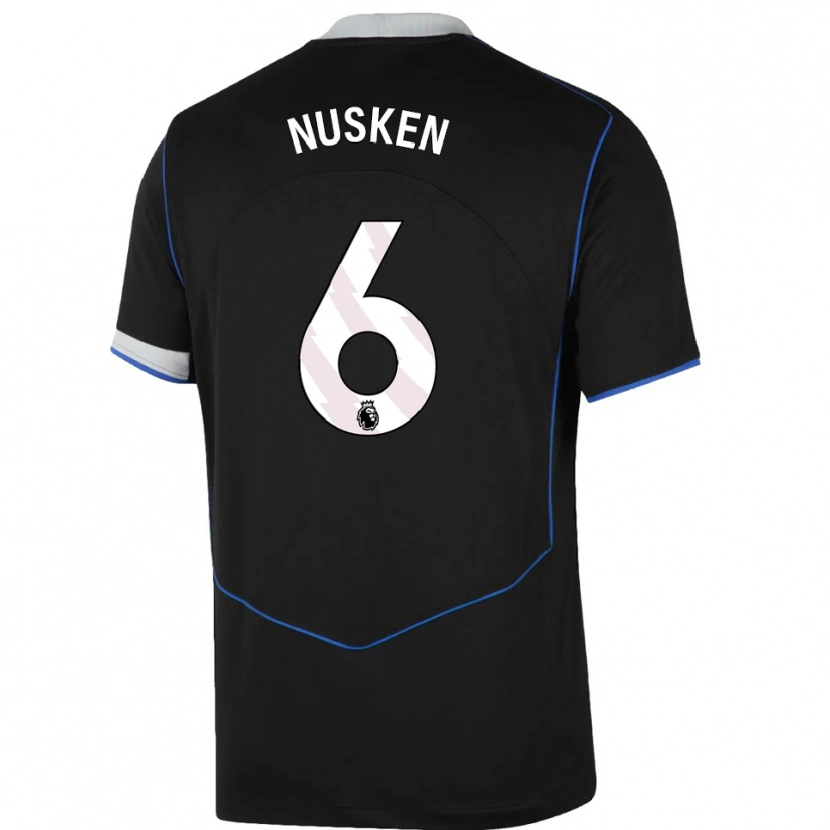 Danxen Damen Sjoeke Nusken #6 Schwarz Blau Silber Ausweichtrikot Trikot 2025/26 T-Shirt Österreich