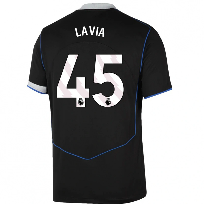 Danxen Damen Roméo Lavia #45 Schwarz Blau Silber Ausweichtrikot Trikot 2025/26 T-Shirt Österreich