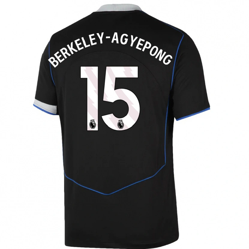 Danxen Damen Jeremiah Berkeley-Agyepong #15 Schwarz Blau Silber Ausweichtrikot Trikot 2025/26 T-Shirt Österreich