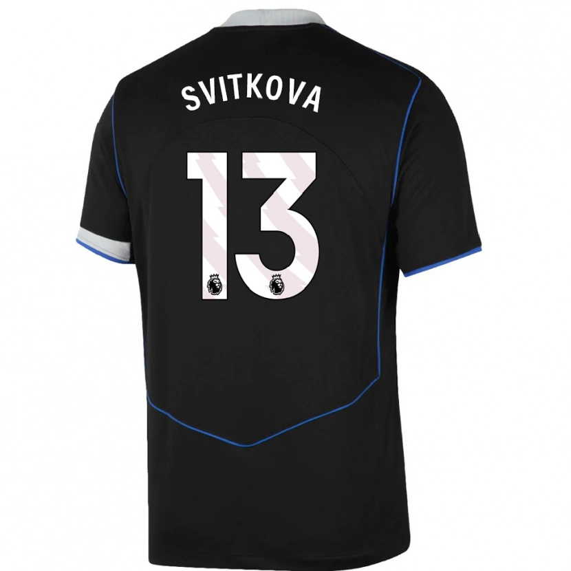 Danxen Damen Katerina Svitkova #13 Schwarz Blau Silber Ausweichtrikot Trikot 2025/26 T-Shirt Österreich