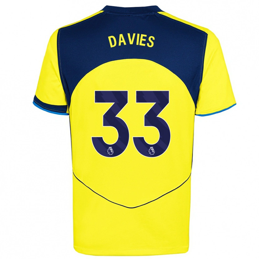 Danxen Damen Ben Davies #33 Gelb Marineblau Ausweichtrikot Trikot 2025/26 T-Shirt Österreich
