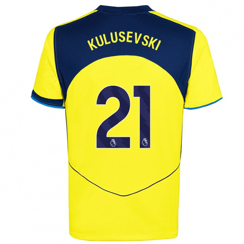 Danxen Damen Dejan Kulusevski #21 Gelb Marineblau Ausweichtrikot Trikot 2025/26 T-Shirt Österreich