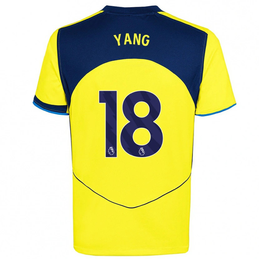 Danxen Damen Min-Hyeok Yang #18 Gelb Marineblau Ausweichtrikot Trikot 2025/26 T-Shirt Österreich