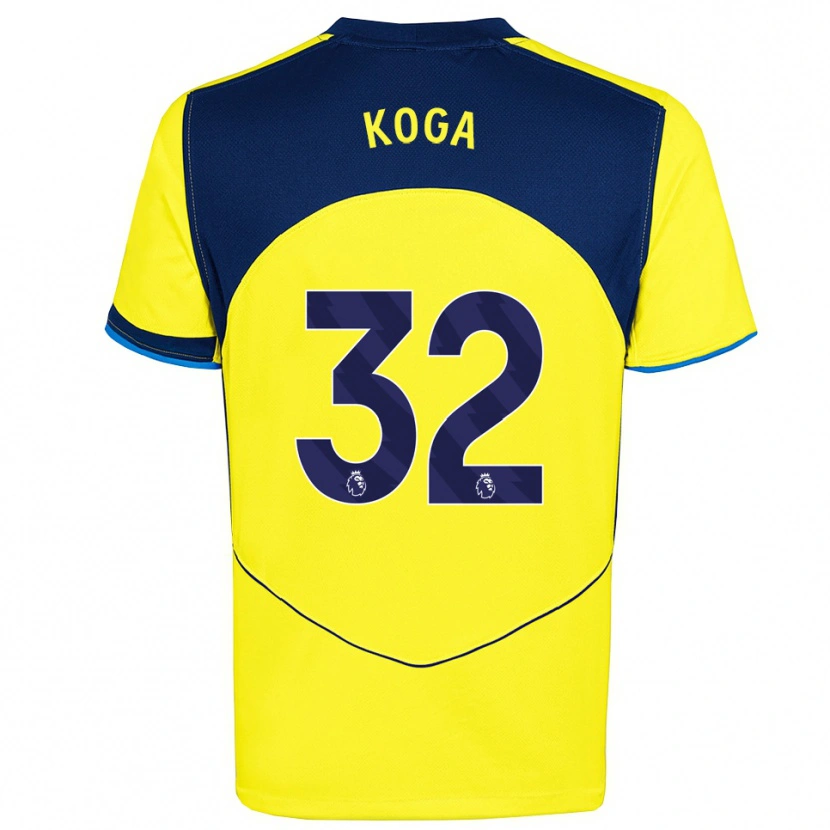 Danxen Damen Tōko Koga #32 Gelb Marineblau Ausweichtrikot Trikot 2025/26 T-Shirt Österreich
