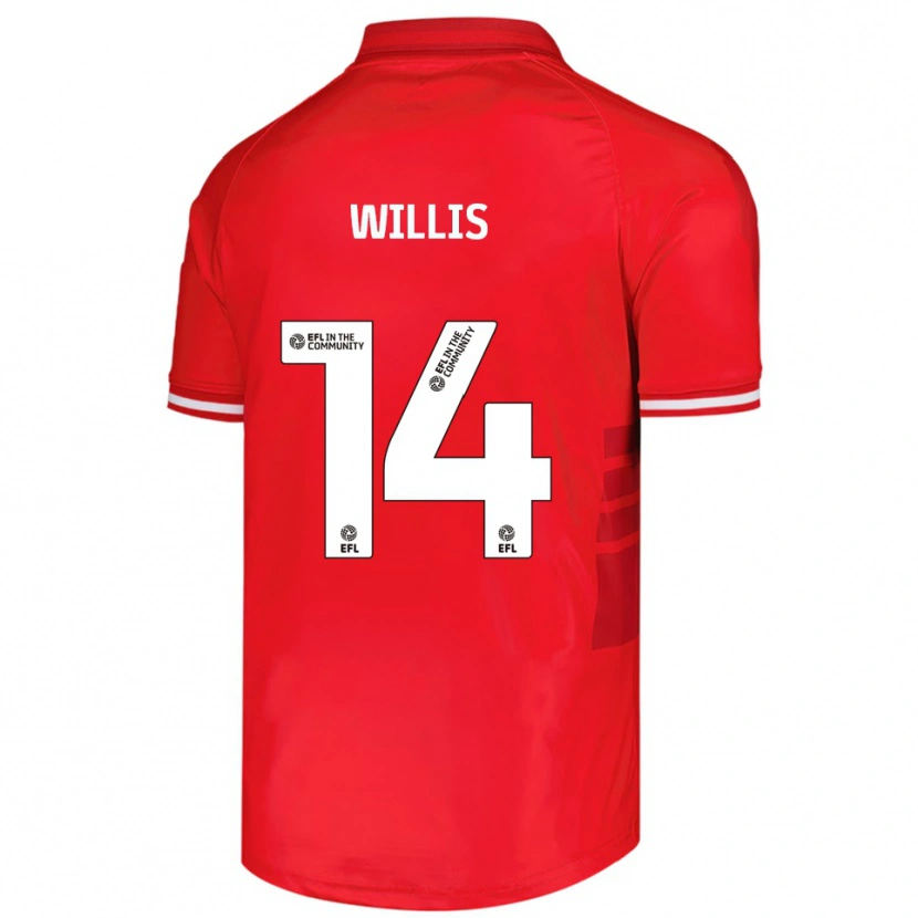 Danxen Kinder Nathan Willis #14 Rot Weiß Heimtrikot Trikot 2025/26 T-Shirt Österreich