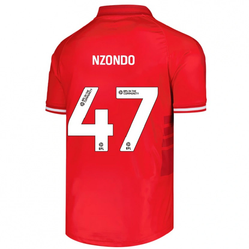 Danxen Kinder Emmaisa Nzondo #47 Rot Weiß Heimtrikot Trikot 2025/26 T-Shirt Österreich