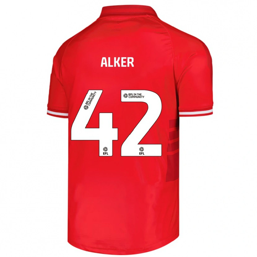 Danxen Kinder Luke Alker #42 Rot Weiß Heimtrikot Trikot 2025/26 T-Shirt Österreich